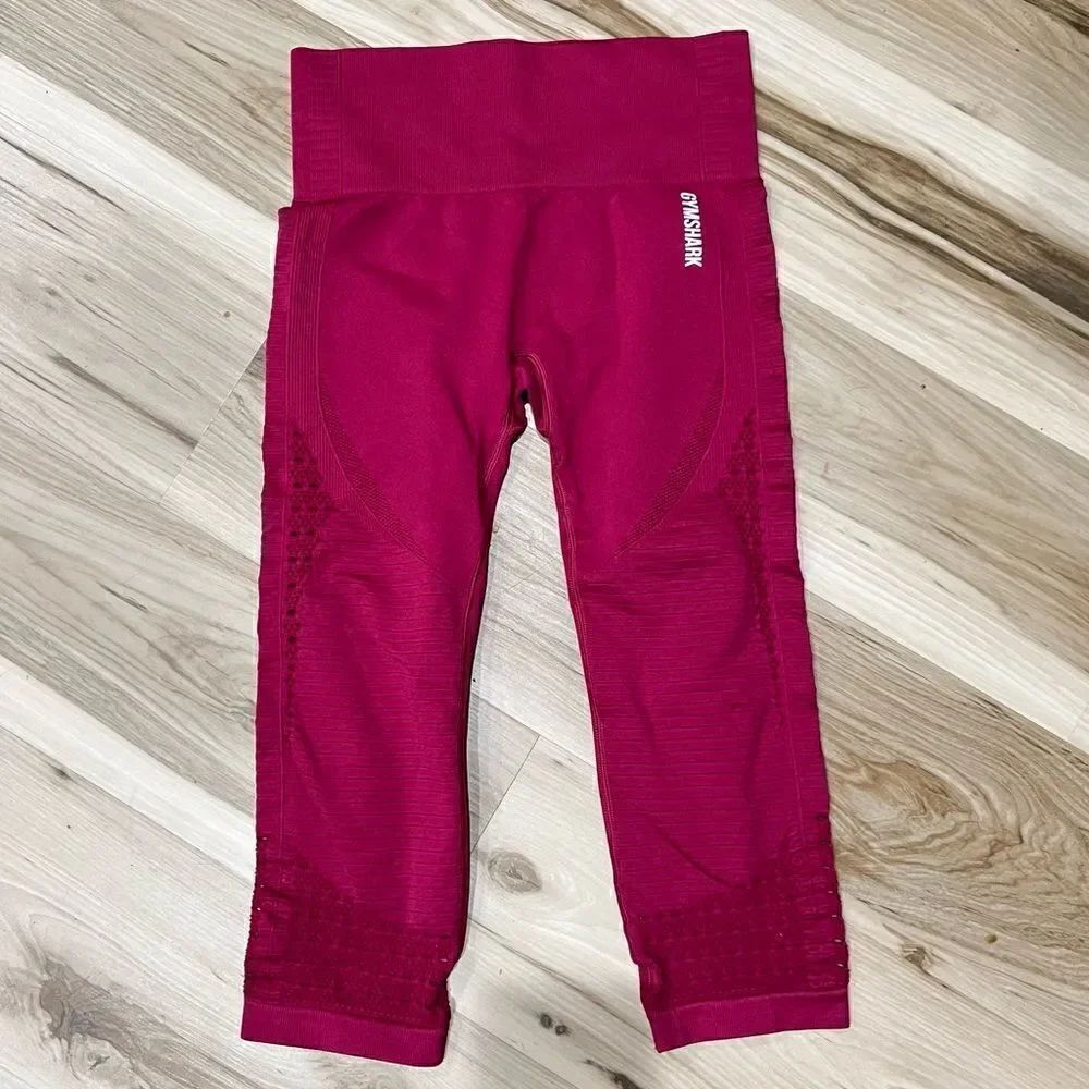 Gymshark Red Energy Seamless Leggings Athletic Women's Size Small